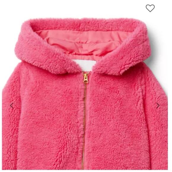 jacket Janie and Jack Sherpa hooded jacket hot pink - Picture 2 of 7